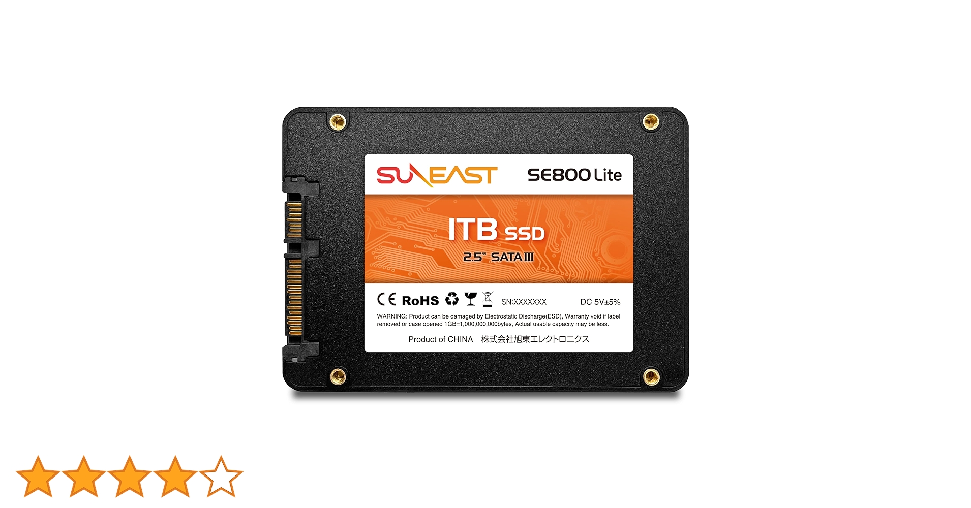 SUNEAST SE90025ST-1TB 、SE800S25LT-1TB２個 Amazon | SUNEAST 内蔵SSD 1TB 2.5インチ 3D NAND採用 SATA3 6Gb